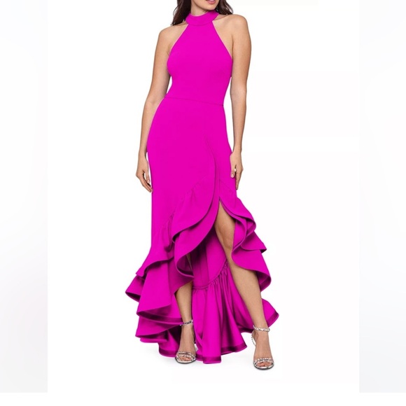 Aqua Dresses & Skirts - NWT Aqua Racerback Rufflehem Gown
